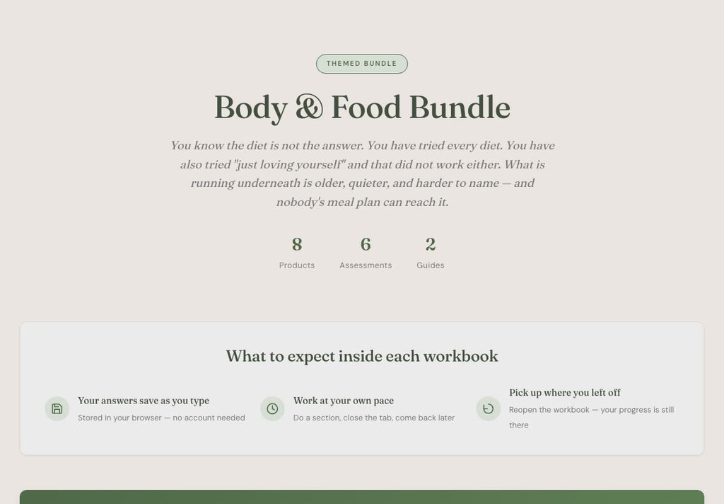 Emotional Eating Bundle – Body Image Mirror Work 8 Tools – Interactive Digital Bundle