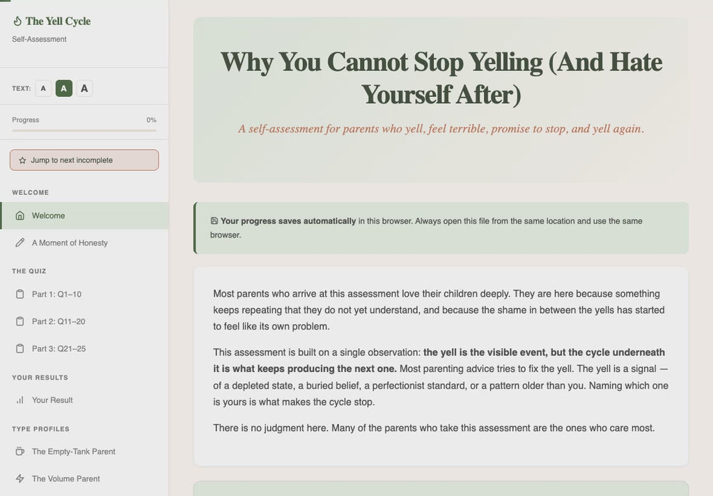 parent-yelling-assessment walkthrough video