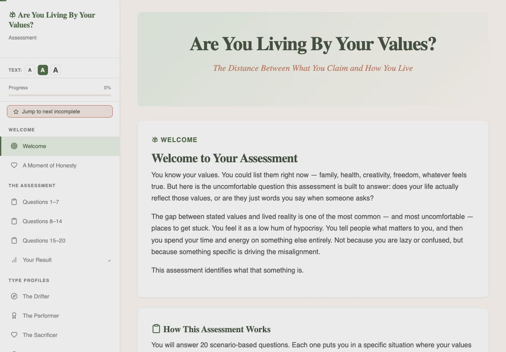 are-you-living-by-your-values walkthrough video