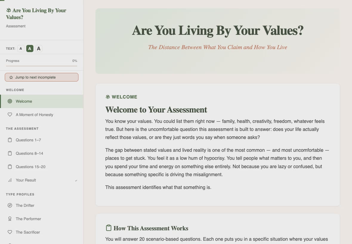are-you-living-by-your-values walkthrough video