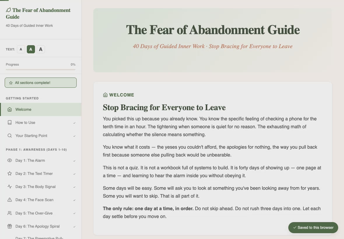 the-fear-of-abandonment-guide walkthrough video