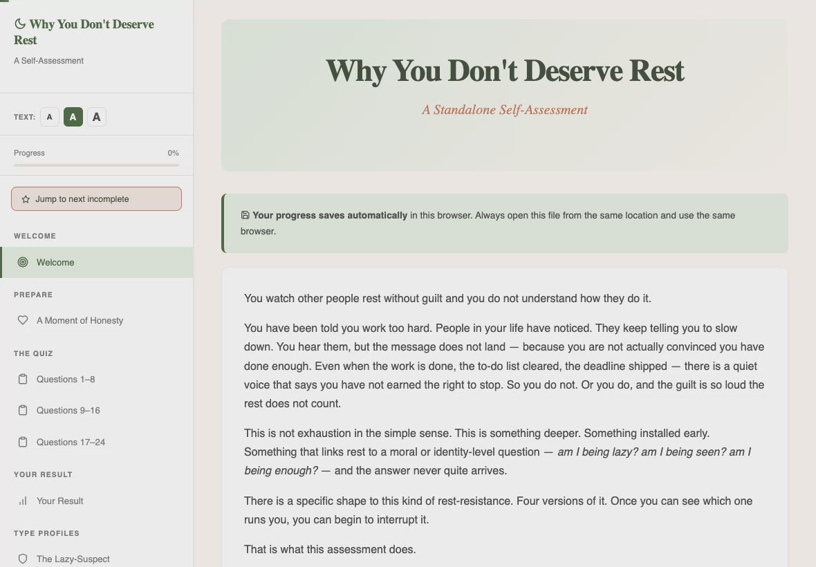 why-you-dont-deserve-rest walkthrough video