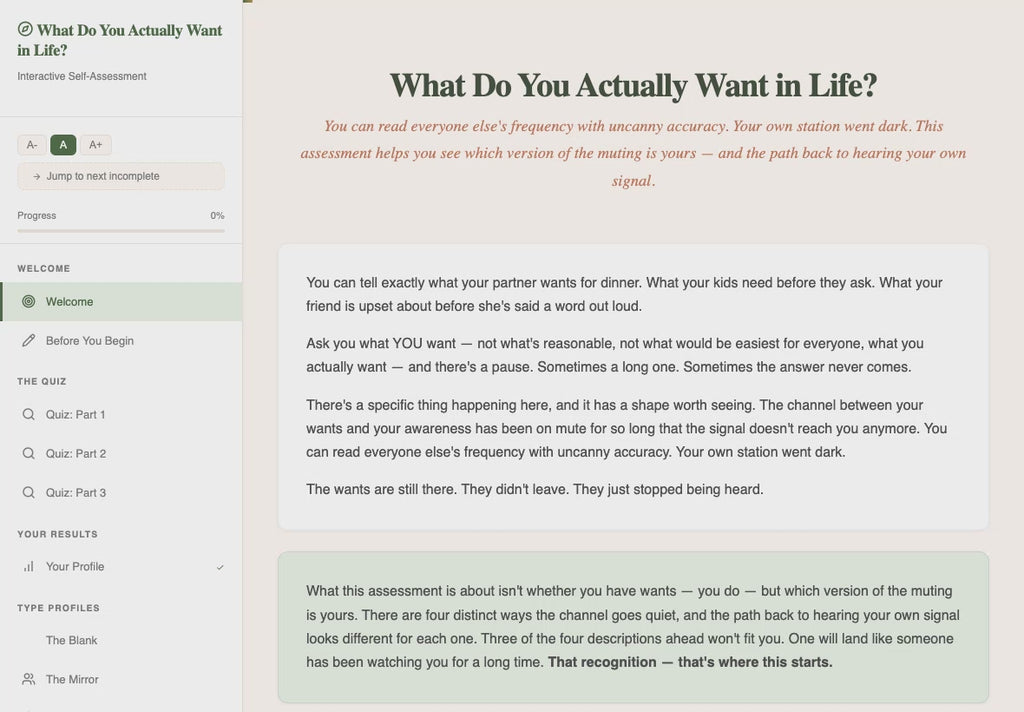 what-do-you-actually-want walkthrough video