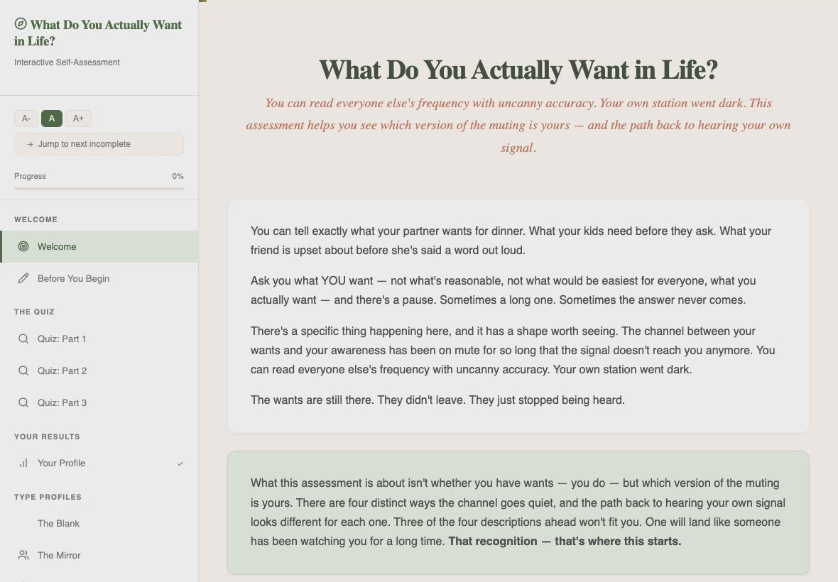 what-do-you-actually-want walkthrough video