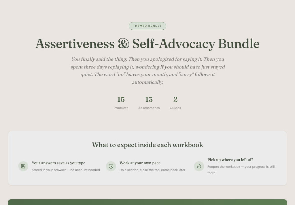 People Pleasing Bundle – Stop Saying Yes When You Mean No – Interactive Digital Bundle
