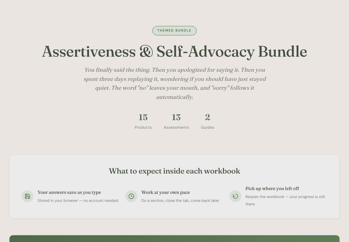 People Pleasing Bundle – Stop Saying Yes When You Mean No – Interactive Digital Bundle