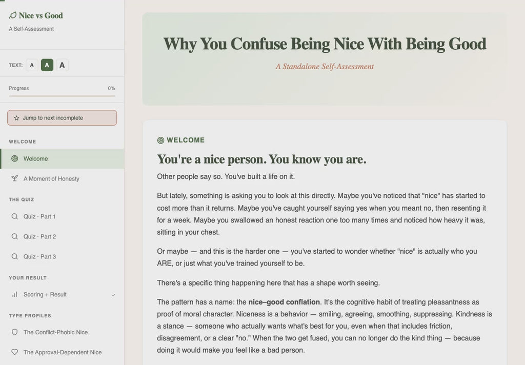 why-you-confuse-being-nice-with-being-good walkthrough video