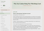 why-you-confuse-being-nice-with-being-good walkthrough video