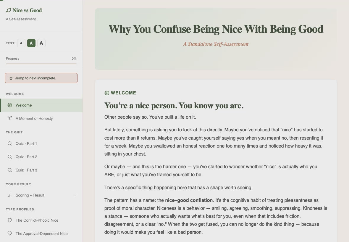 why-you-confuse-being-nice-with-being-good walkthrough video