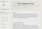 how-adaptable-are-you walkthrough video