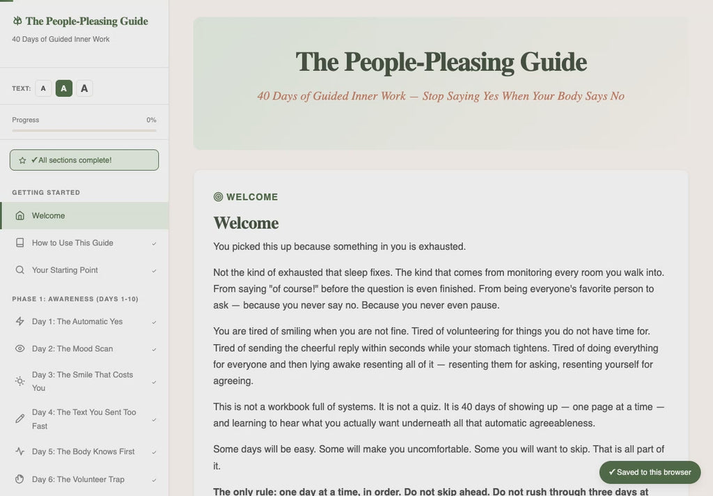 the-people-pleasing-guide walkthrough video