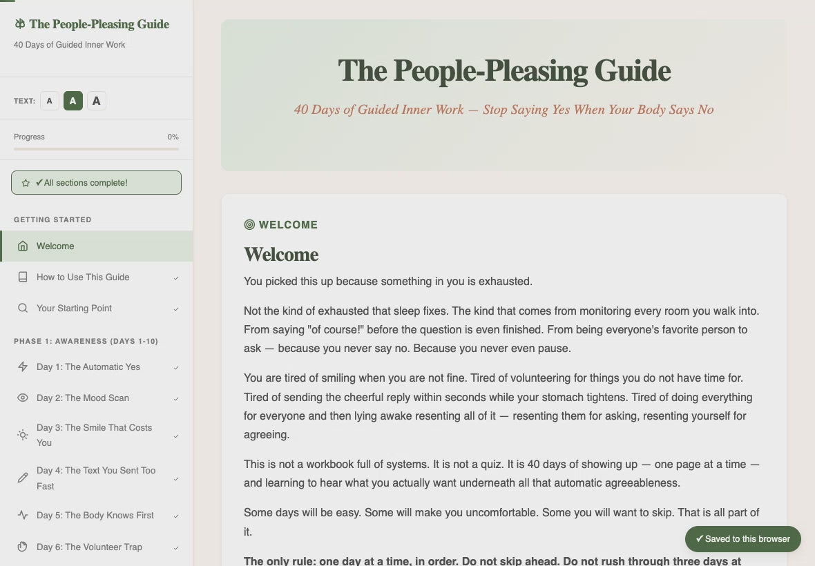 the-people-pleasing-guide walkthrough video