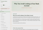why-you-avoid-looking-at-your-bank-account walkthrough video