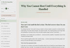 why-you-cannot-rest-until-everything-is-handled walkthrough video
