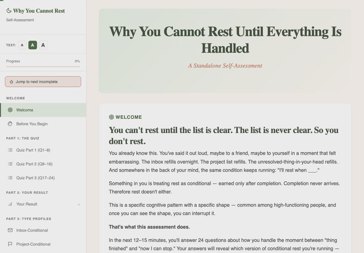 why-you-cannot-rest-until-everything-is-handled walkthrough video